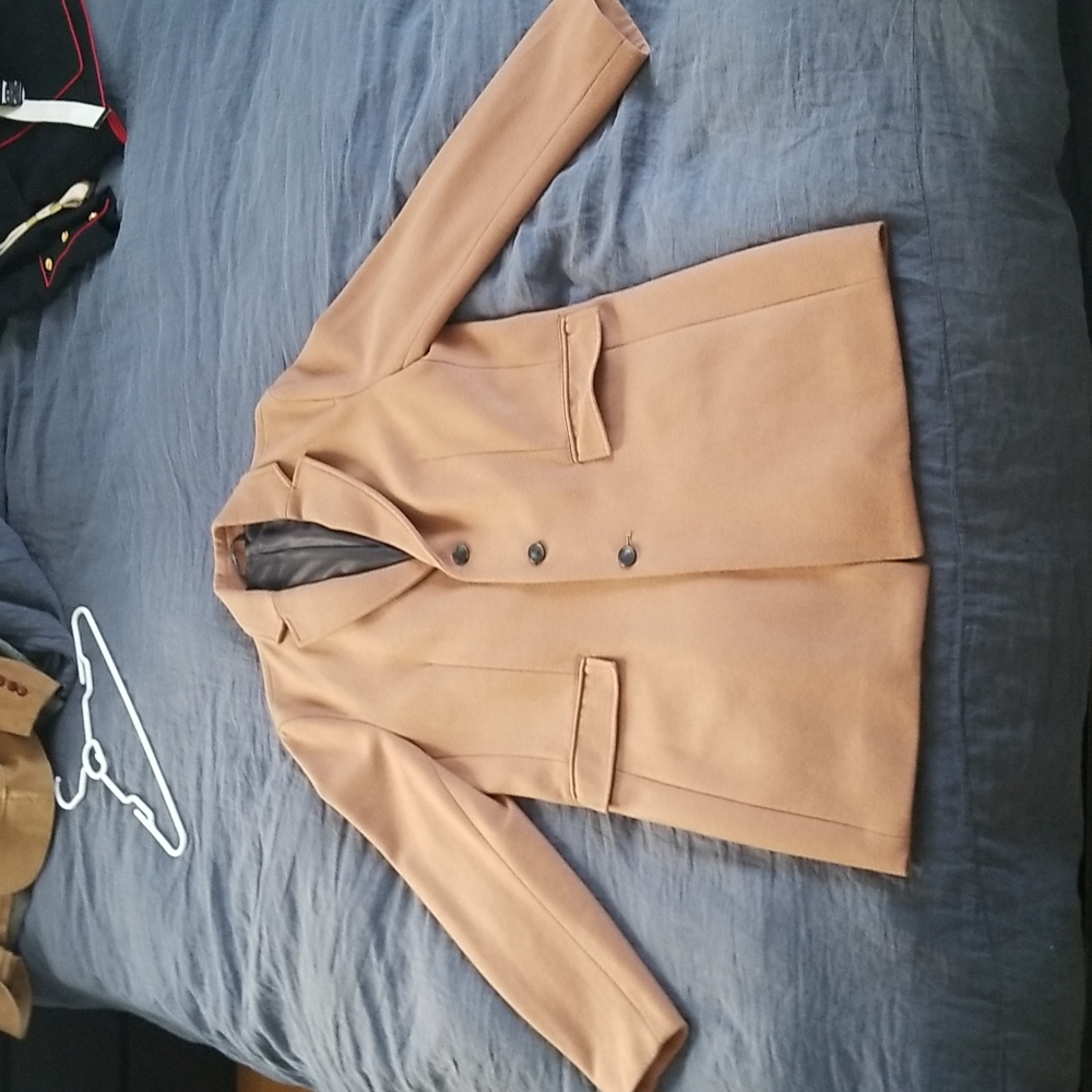Wool Trench / Overcoat men's Large